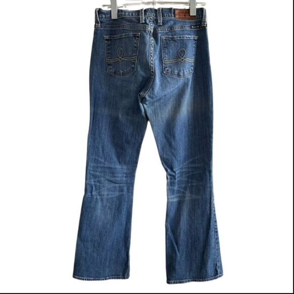 7 for all mankind ~ denim flared bell bottoms ~ size 28 ~ low rise ~ Y2K - Picture 2 of 8